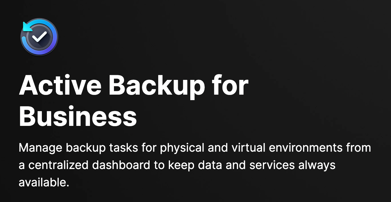 群晖 Active Backup for Business 自动备份网站或服务器文件